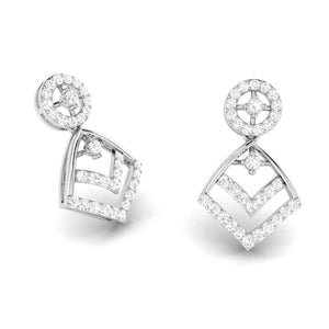 Platinum Earrings with Diamonds for Women JL PT E NK-56   Jewelove.US