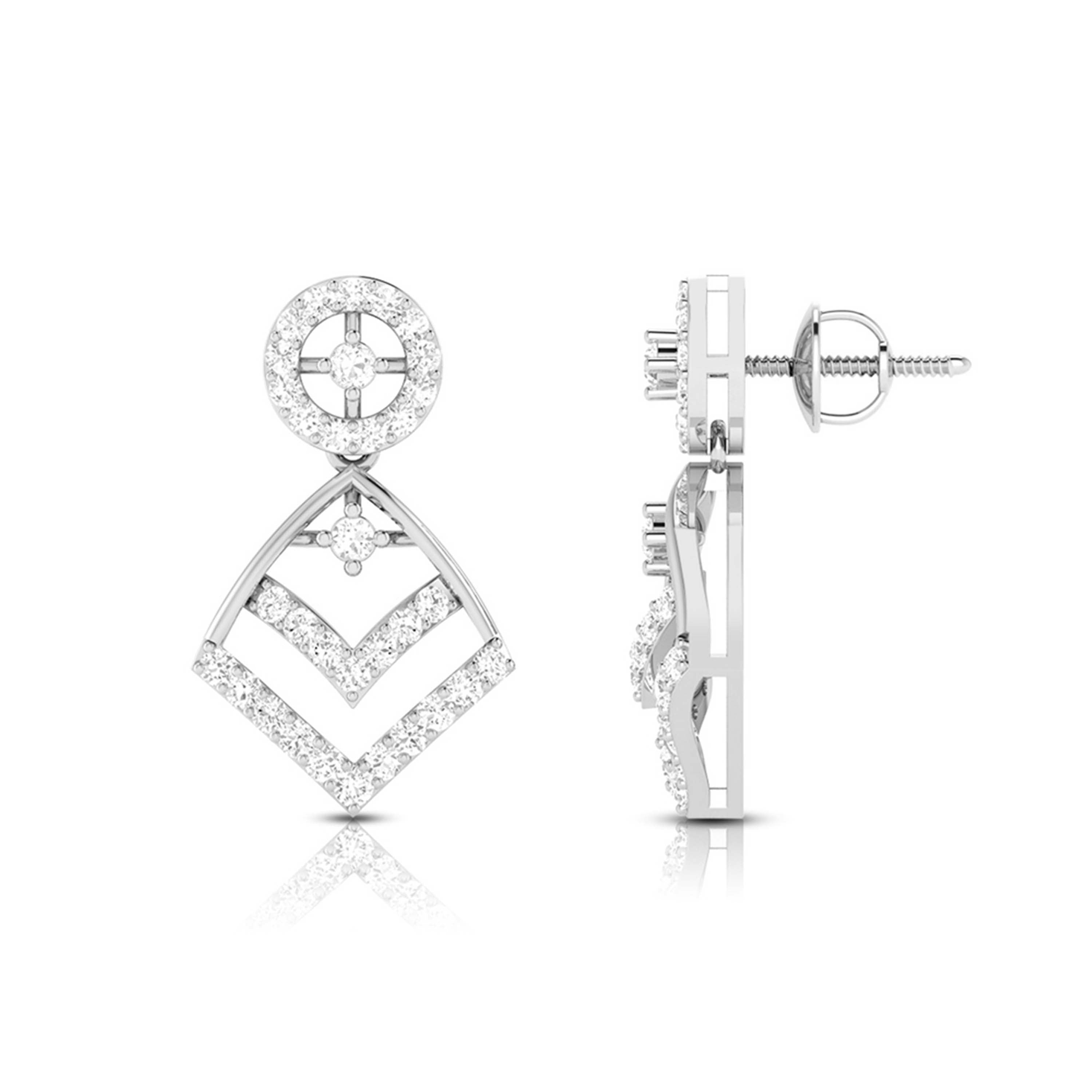 Platinum Earrings with Diamonds for Women JL PT E NK-56   Jewelove.US