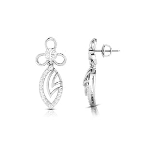 Designer Platinum Earrings with Diamonds for Women JL PT E NK-57   Jewelove.US