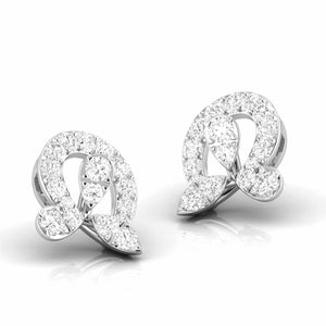 Designer Platinum Diamond Earrings for Women JL PT E OLS 33   Jewelove.US