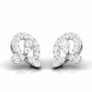 Designer Platinum Diamond Earrings for Women JL PT E OLS 33   Jewelove.US