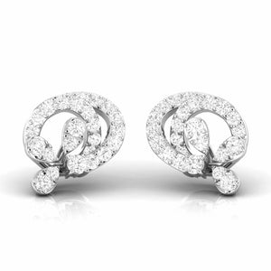 Designer Platinum Diamond Earrings for Women JL PT E OLS 35   Jewelove.US