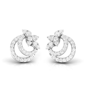 Platinum Fashionable Diamond Earrings for Women JL PT E OLS 44   Jewelove.US