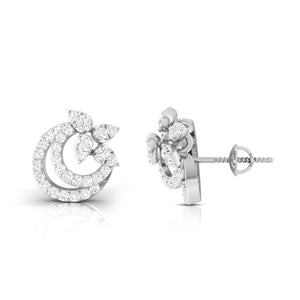 Platinum Fashionable Diamond Earrings for Women JL PT E OLS 44   Jewelove.US