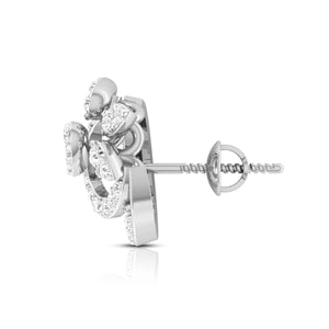 Platinum Fashionable Diamond Earrings for Women JL PT E OLS 44   Jewelove.US