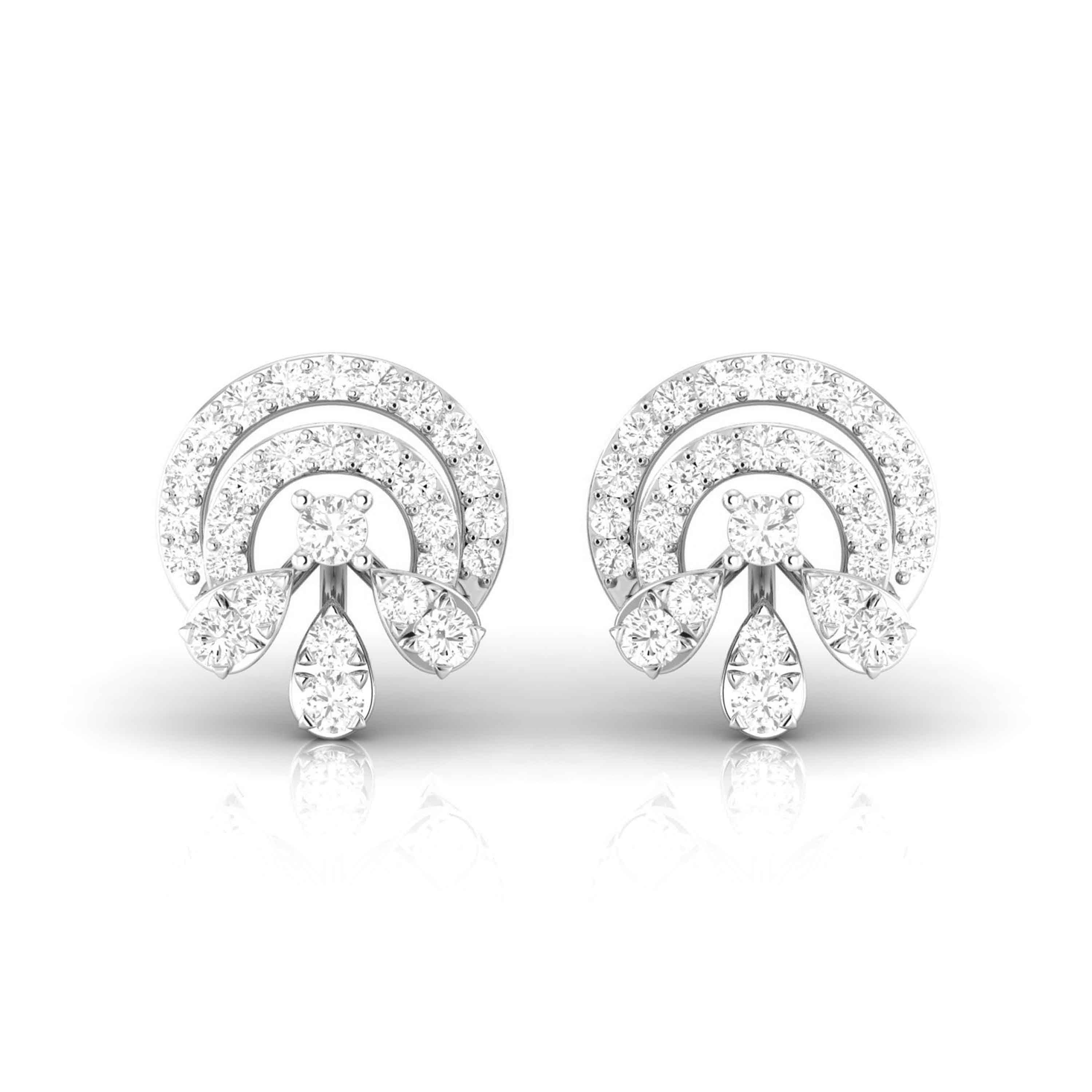 Designer Platinum Diamond Earrings for Women JL PT E OLS 49  VVS-GH Jewelove.US