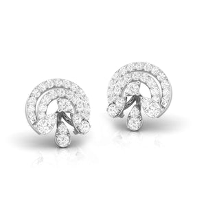 Designer Platinum Diamond Earrings for Women JL PT E OLS 49   Jewelove.US