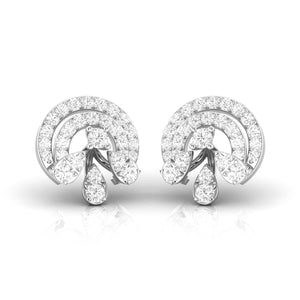 Designer Platinum Diamond Earrings for Women JL PT E OLS 49   Jewelove.US