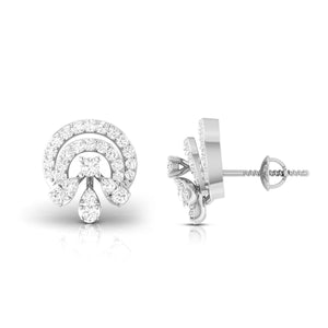 Designer Platinum Diamond Earrings for Women JL PT E OLS 49   Jewelove.US