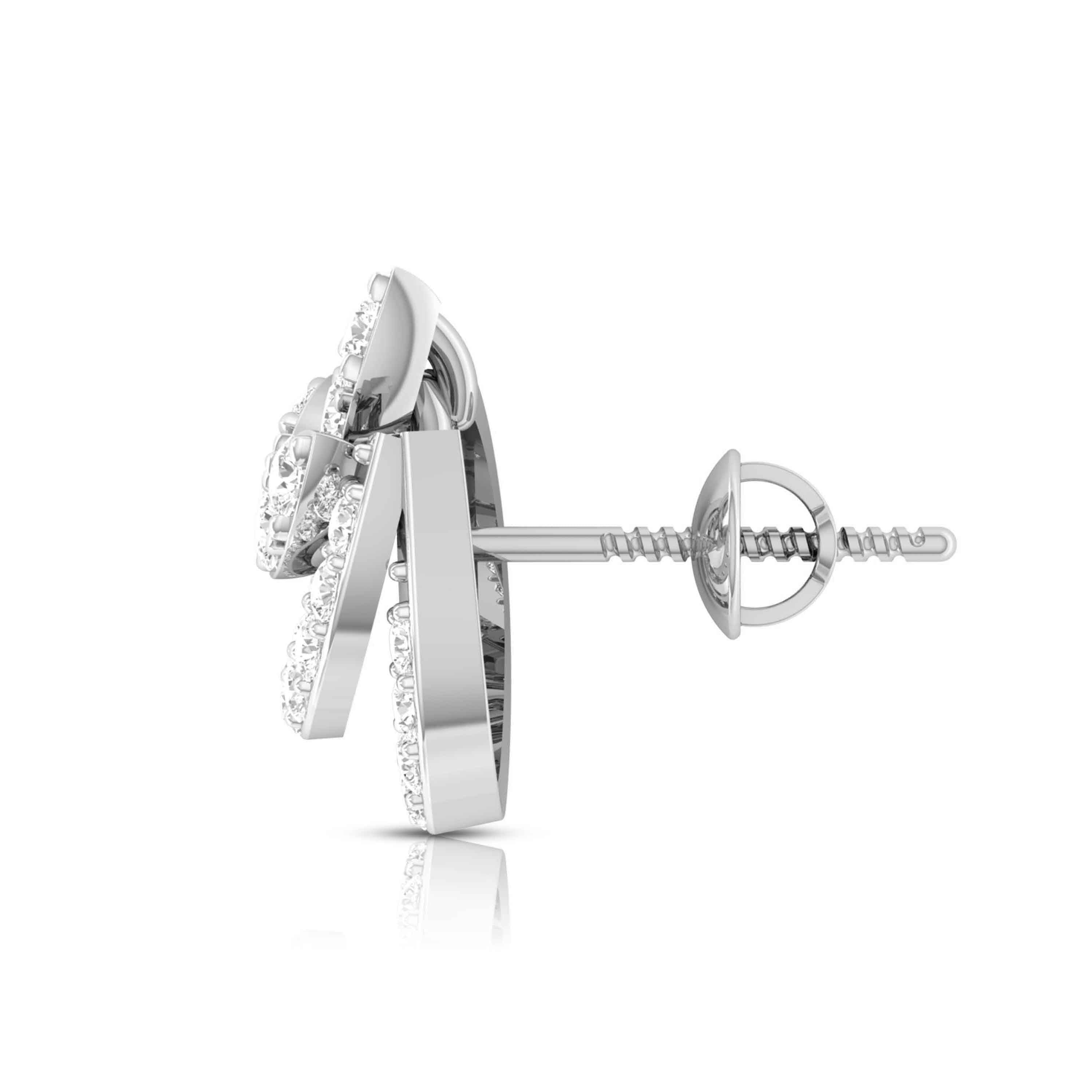 Beautiful Platinum Diamond Earrings for Women JL PT E OLS 50   Jewelove.US