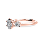 Load image into Gallery viewer, 30-Pointer Oval Cut Solitaire Diamond Accents 18K Rose Gold Ring JL AU 1234R   Jewelove.US
