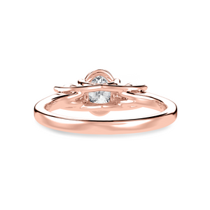 30-Pointer Oval Cut Solitaire Diamond Accents 18K Rose Gold Ring JL AU 1234R   Jewelove.US