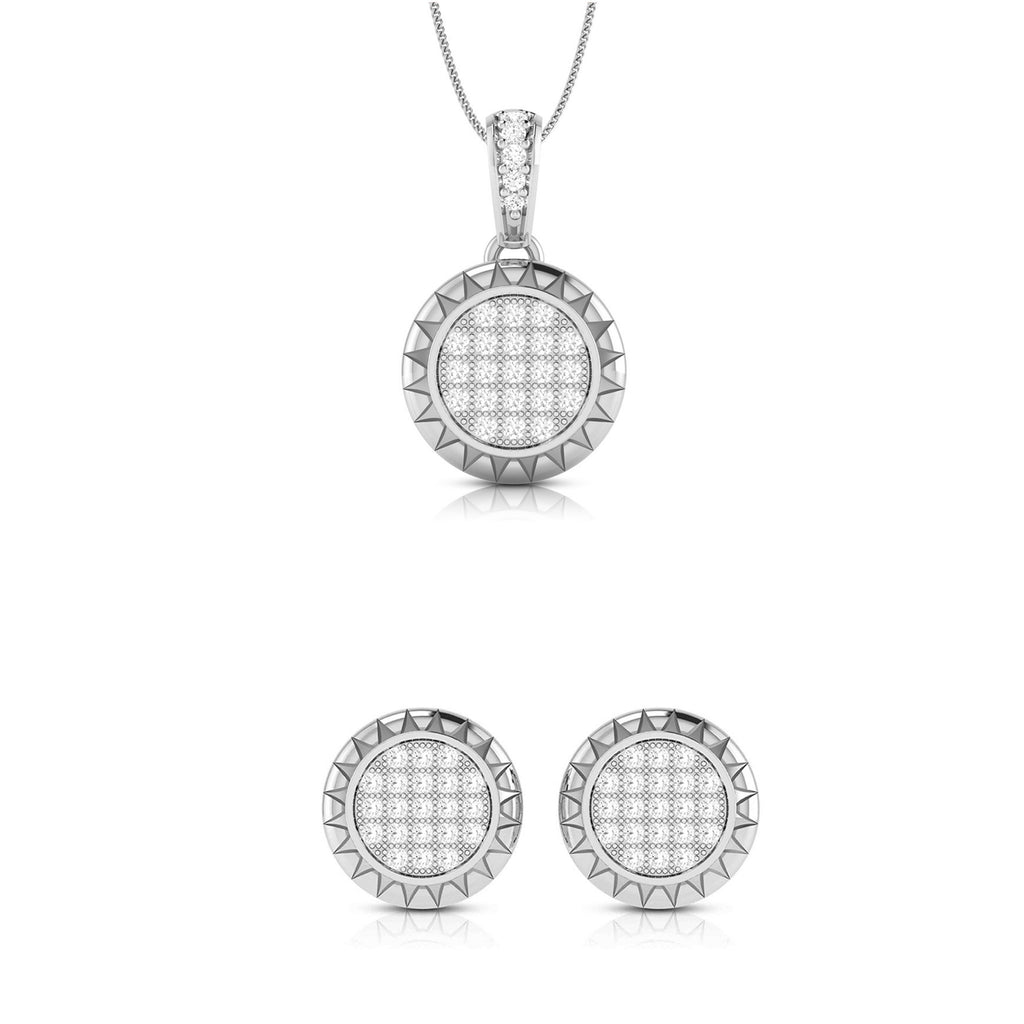 Platinum with Diamond Pendant Set for Women JL PT P 2490  Pendant-Set Jewelove.US