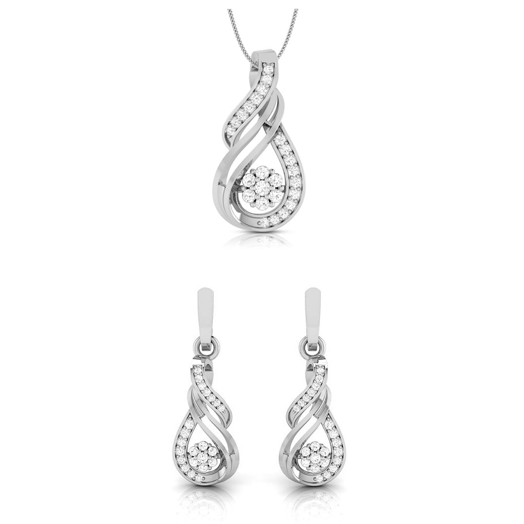 Platinum with Diamond Pendant Set for Women JL PT P 2459  Pendant-Set Jewelove.US