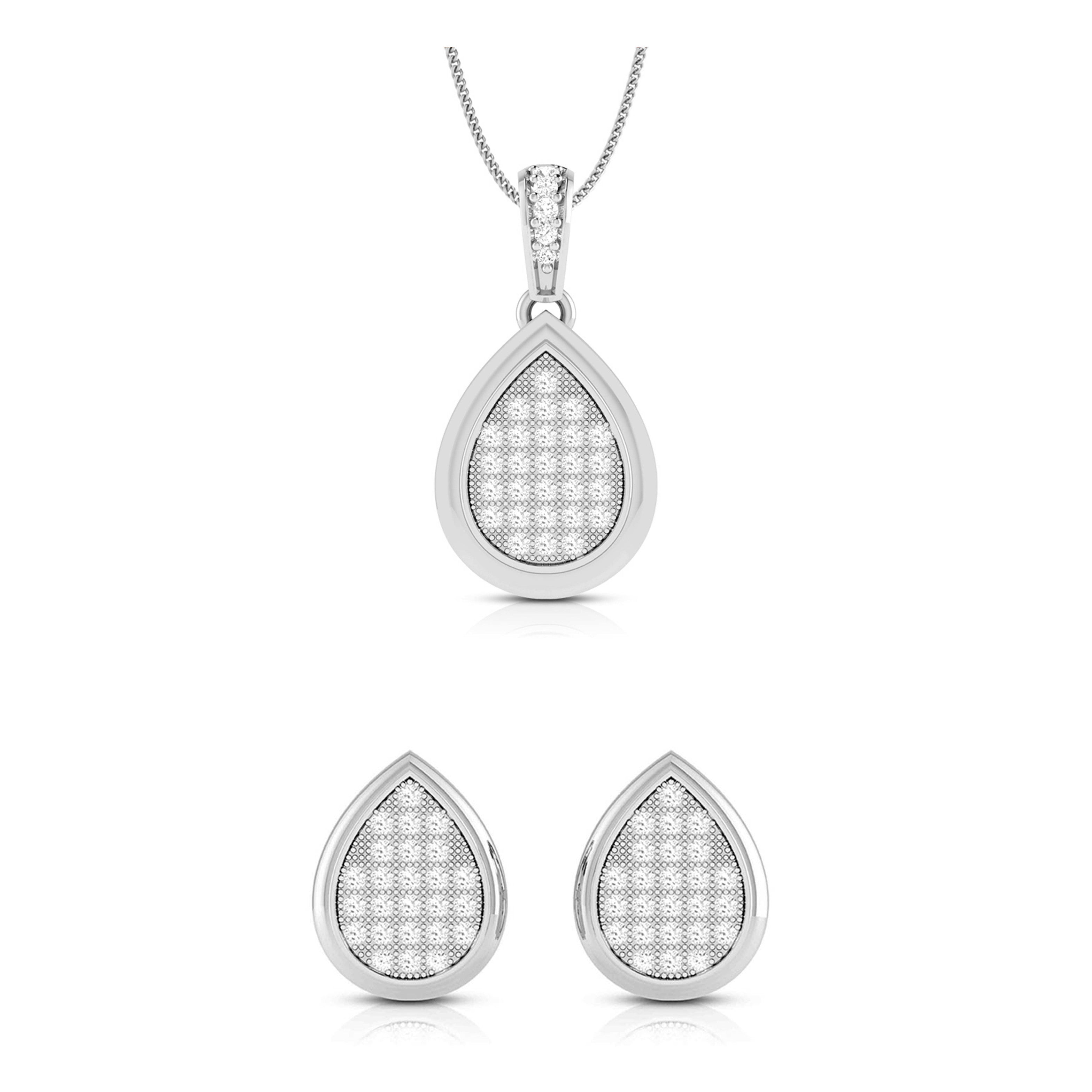 Platinum with Diamond Pendant Set for Women JL PT P 2492  Pendant-Set Jewelove.US