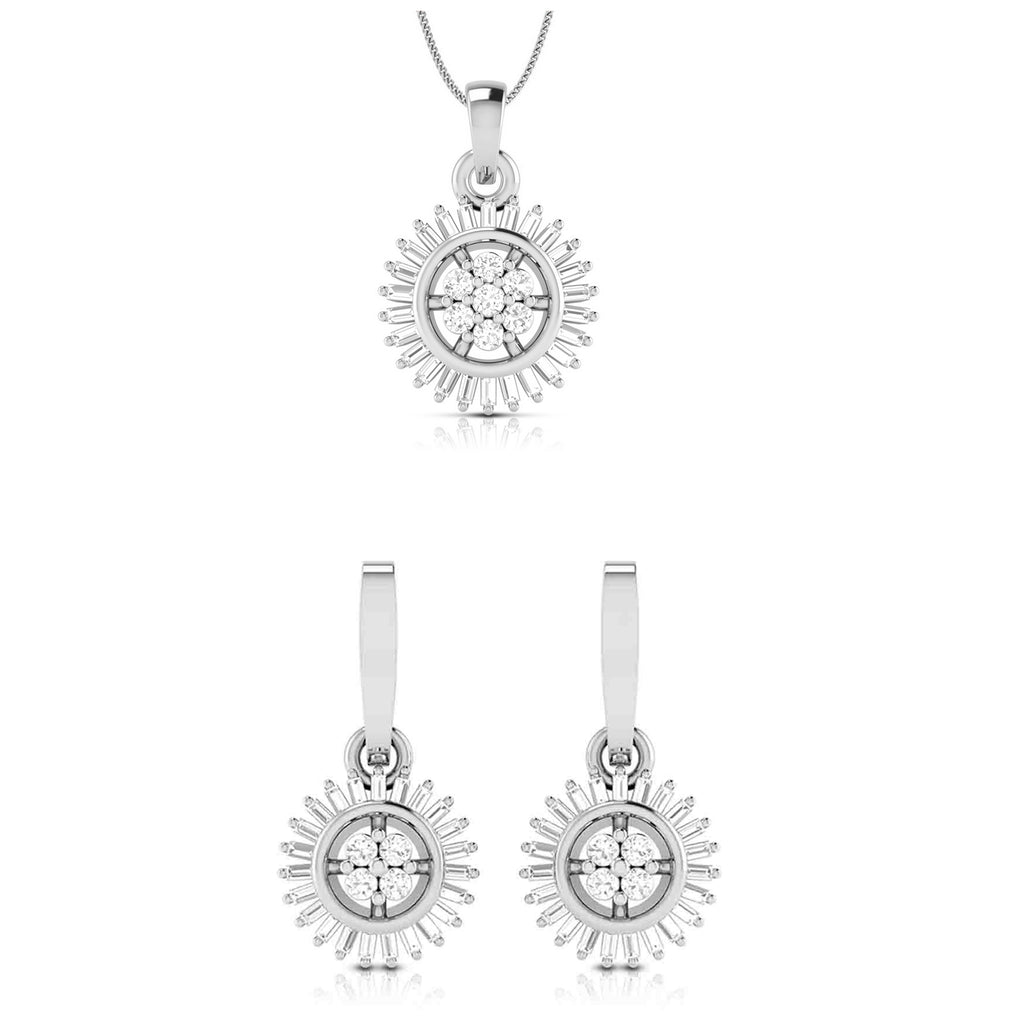 Platinum with Diamond Pendant Set for Women JL PT P 2442  Pendant-Set Jewelove.US