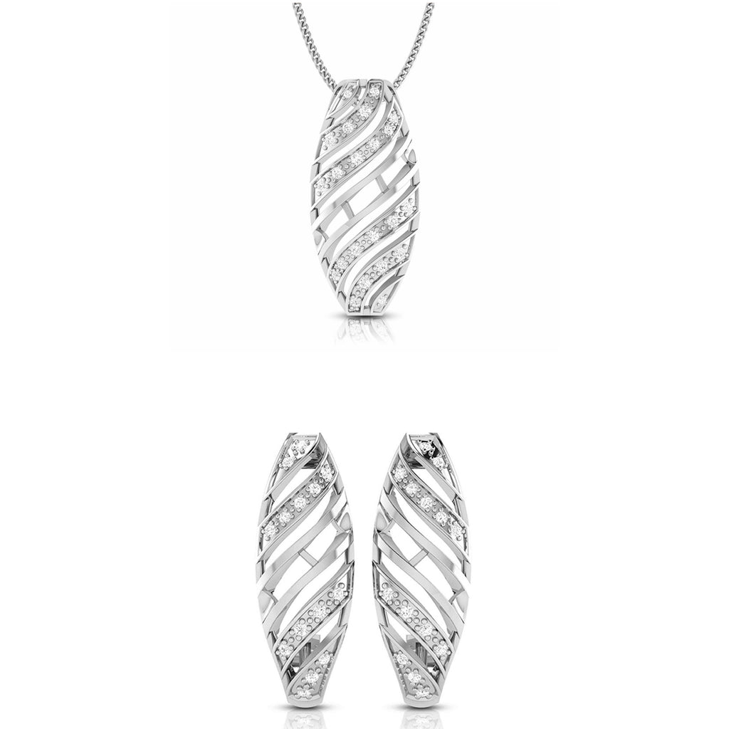 Platinum with Diamond Pendant Set for Women JL PT P 2439  Pendant-Set Jewelove.US