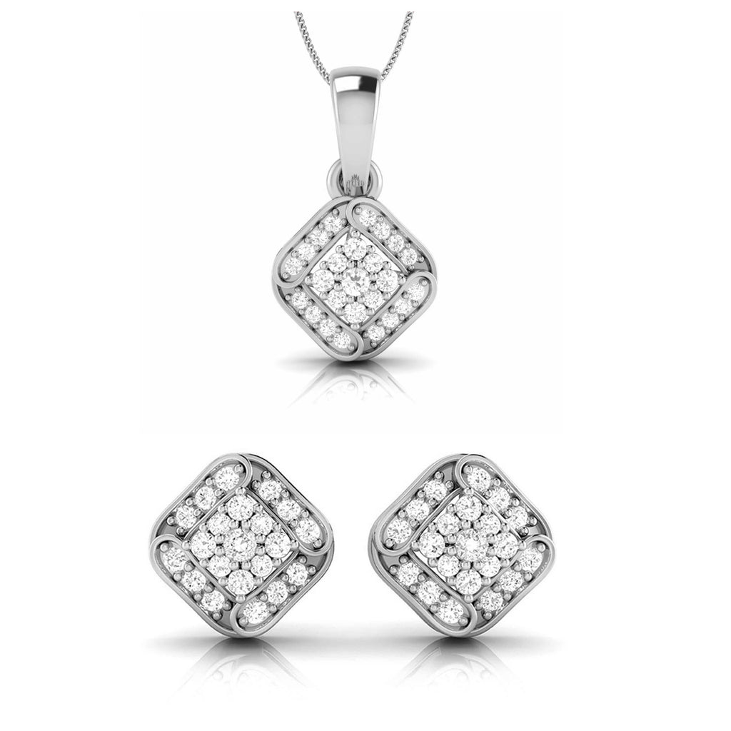 Platinum with Diamond Pendant Set for Women JL PT PE 2456  Pendant-Set Jewelove.US