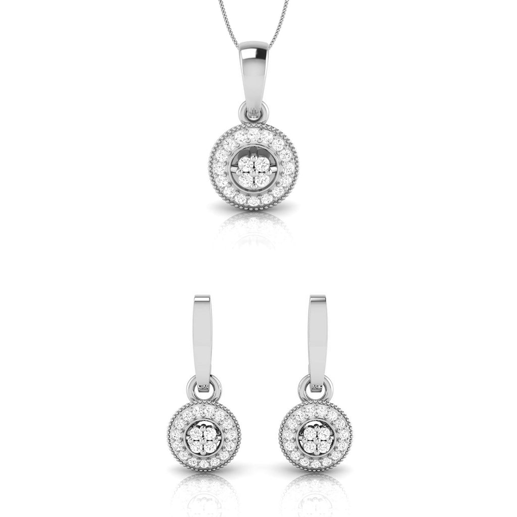 Platinum with Diamond Pendant Set for Women JL PT P 2436  Pendant-Set Jewelove.US