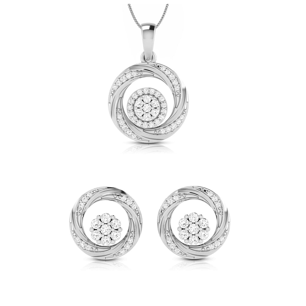 Platinum with Diamond Pendant Set for Women JL PT P 2452  Pendant-Set Jewelove.US