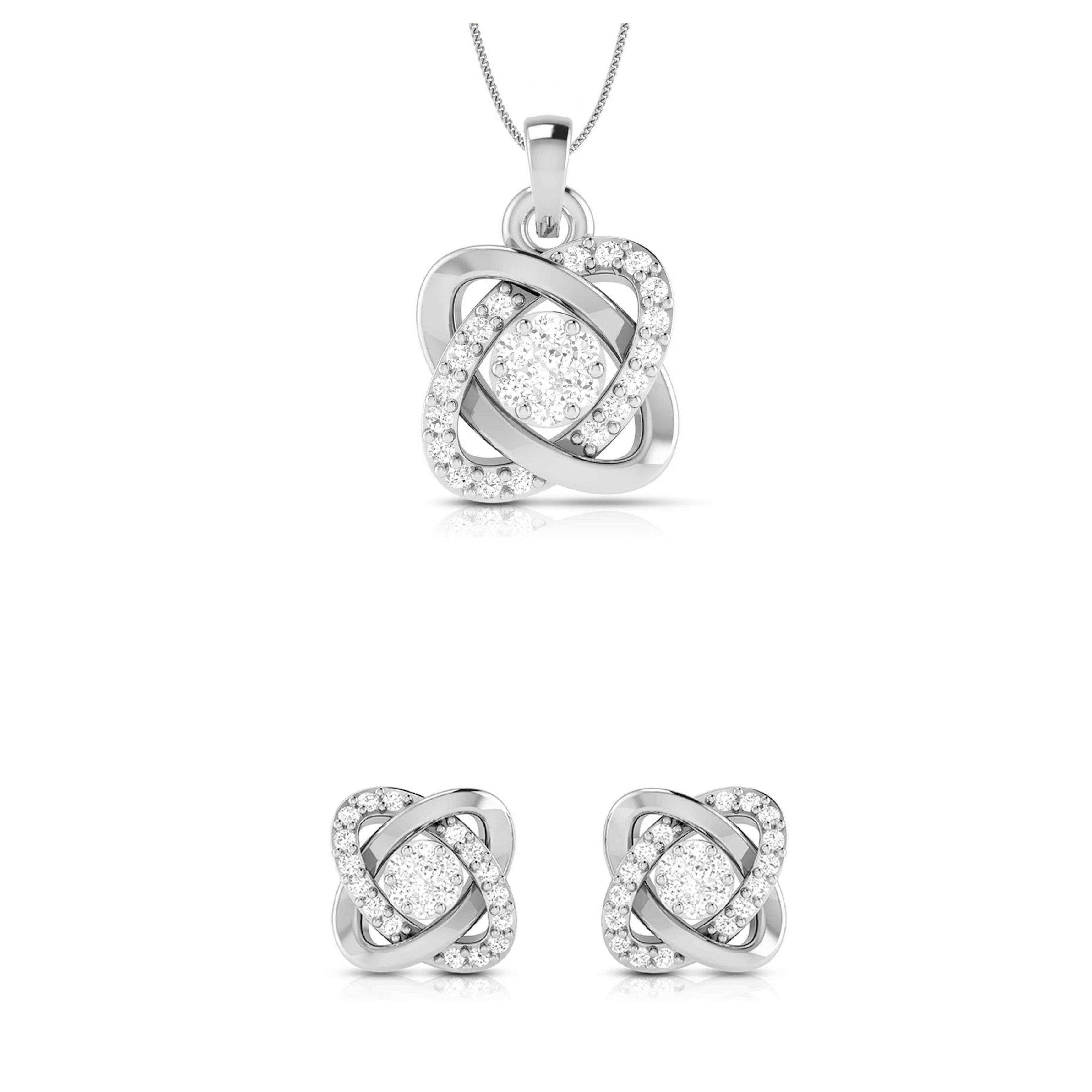 Platinum with Diamond Pendant Set for Women JL PT P 2461  Pendant-Set Jewelove.US