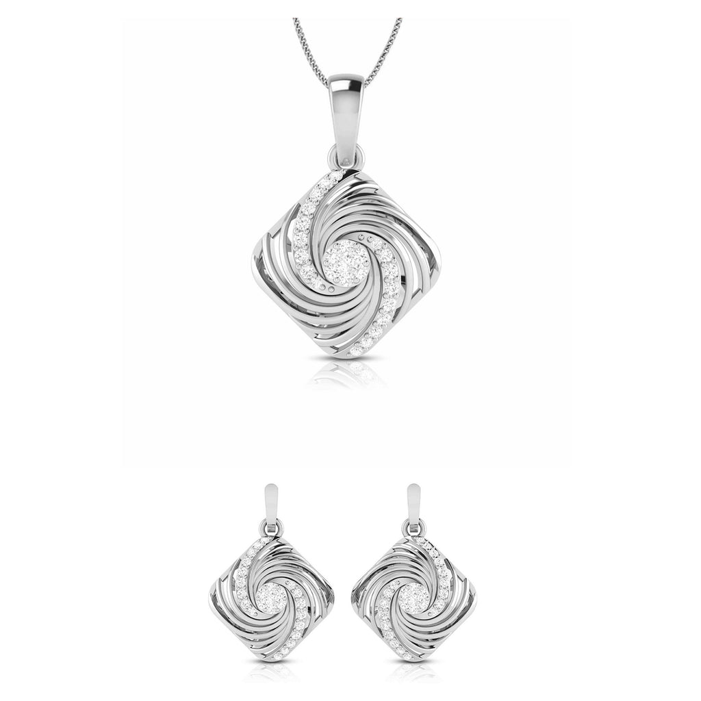 Platinum with Diamond Pendant Set for Women JL PT PE 2453  Pendant-Set-VVS-GH Jewelove.US