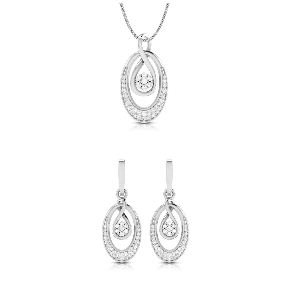 Platinum with Diamond Pendant Set for Women JL PT P 2444  Pendant-Set Jewelove.US