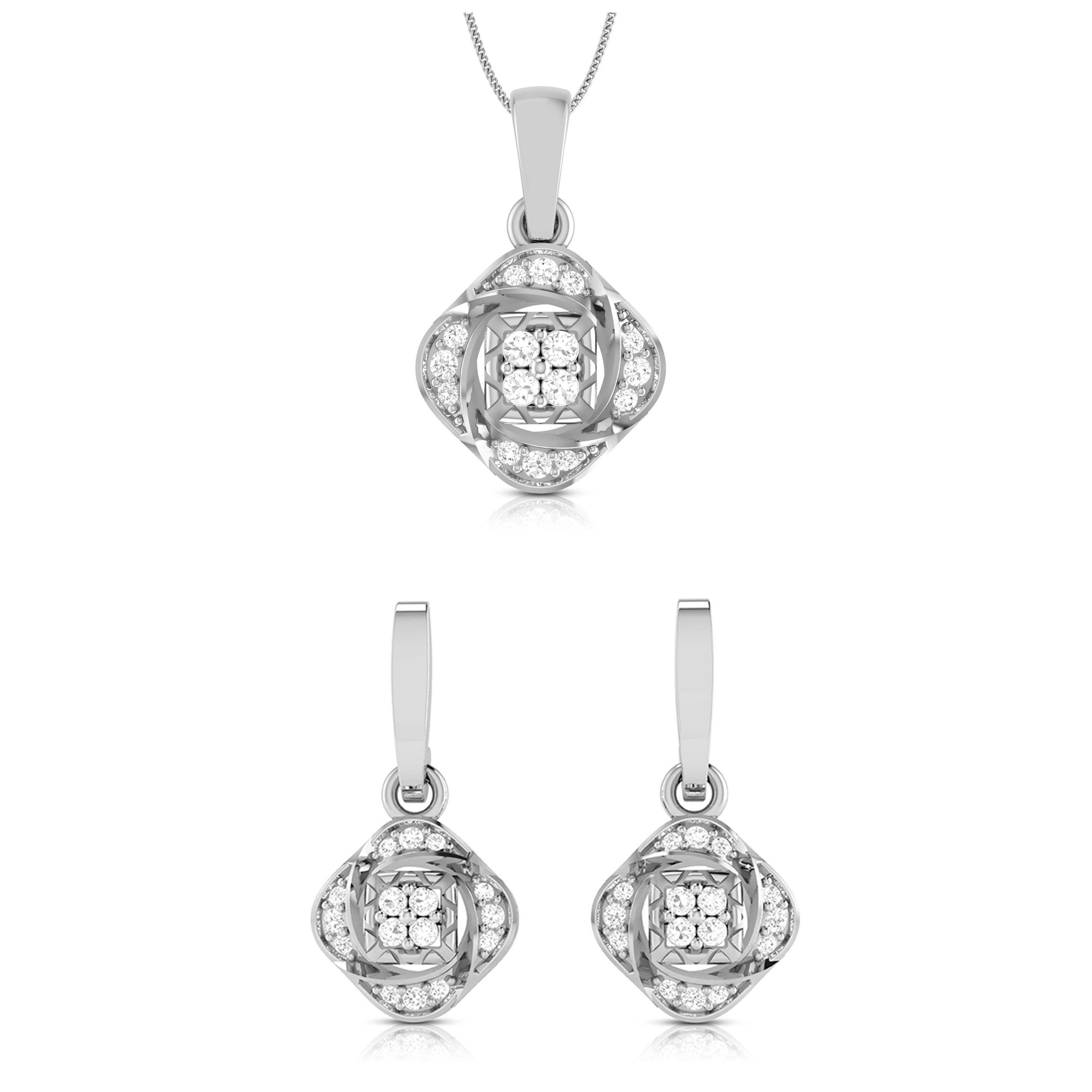 Platinum with Diamond Pendant Set for Women JL PT P 2443  Pendant-Set Jewelove.US