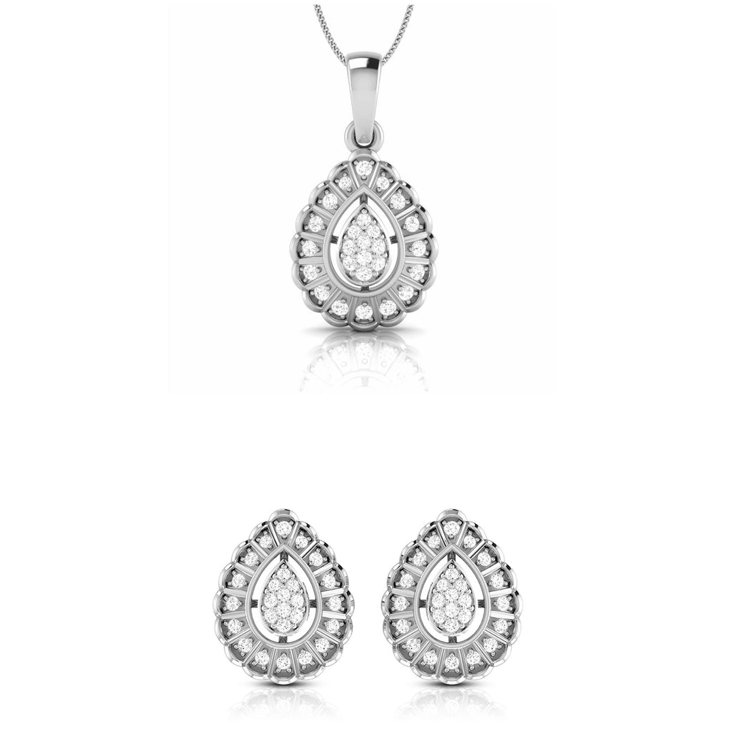 Platinum with Diamond Pendant Set for Women JL PT P 2448  Pendant-Set Jewelove.US