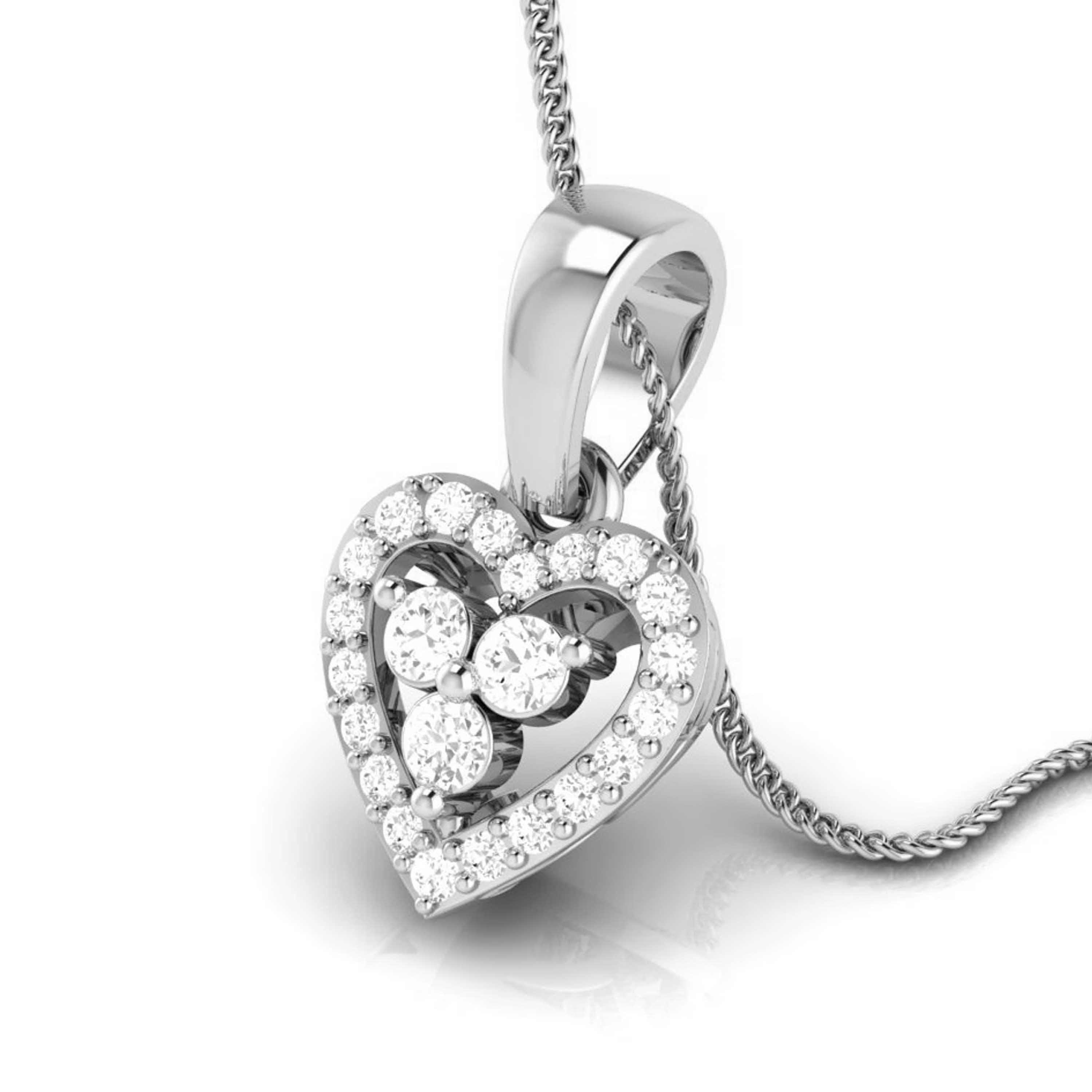 Platinum with Diamond Pendant Set for Women JL PT P 2437   Jewelove.US