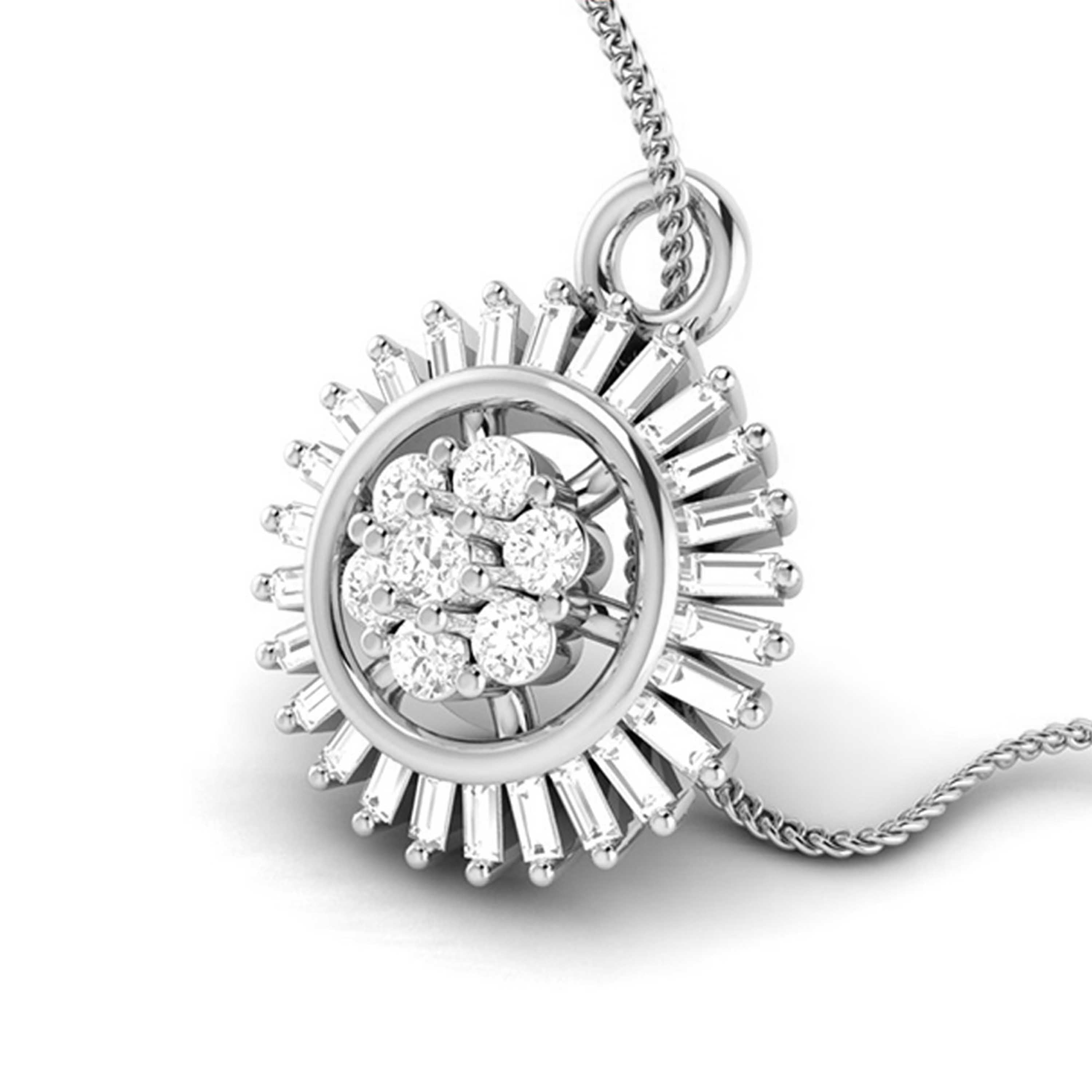 Platinum with Diamond Pendant Set for Women JL PT P 2442   Jewelove.US