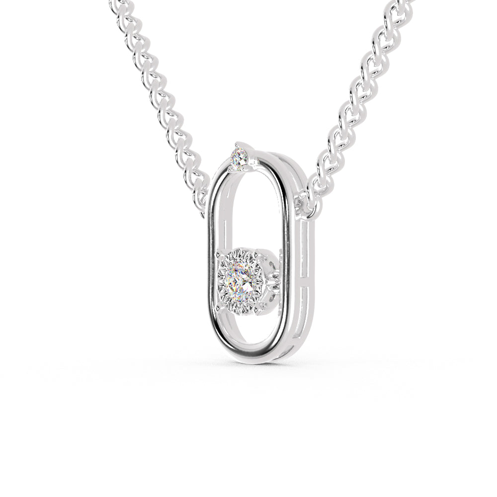 Platinum Diamond Oval Shape Pendant for Women JL PT P 1203   Jewelove.US