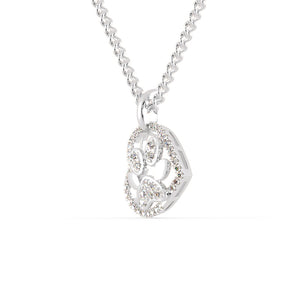 Platinum Heart with Diamonds Pendant for Women JL PT P 1224   Jewelove.US