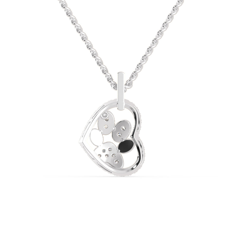 Platinum Heart with Diamonds Pendant for Women JL PT P 1224   Jewelove.US