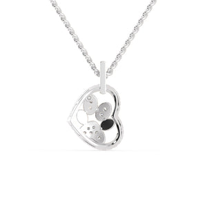 Platinum Heart with Diamonds Pendant for Women JL PT P 1224   Jewelove.US