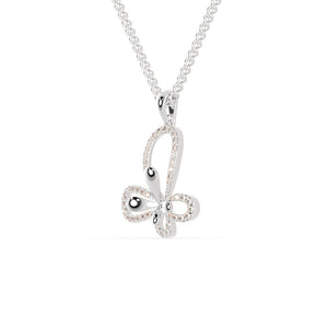 Platinum Butterfly Pendant with Diamonds for Women JL PT P 1235   Jewelove.US