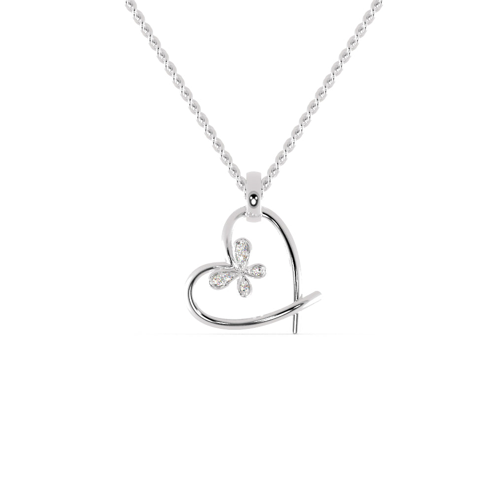 Platinum Heart Pendant with Diamonds for Women JL PT P 1237   Jewelove.US