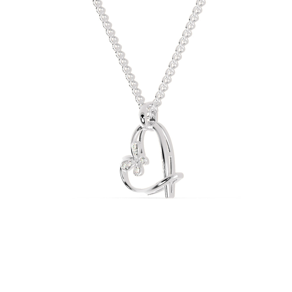 Platinum Heart Pendant with Diamonds for Women JL PT P 1237   Jewelove.US