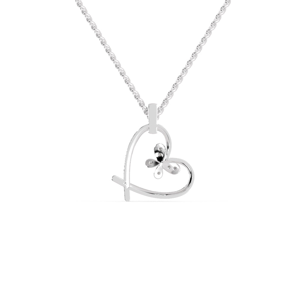 Platinum Heart Pendant with Diamonds for Women JL PT P 1237   Jewelove.US