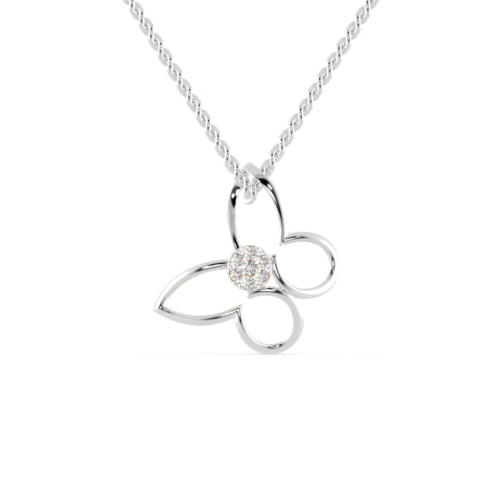 Platinum Butterfly Pendant with Diamonds for Women JL PT P 1239   Jewelove.US