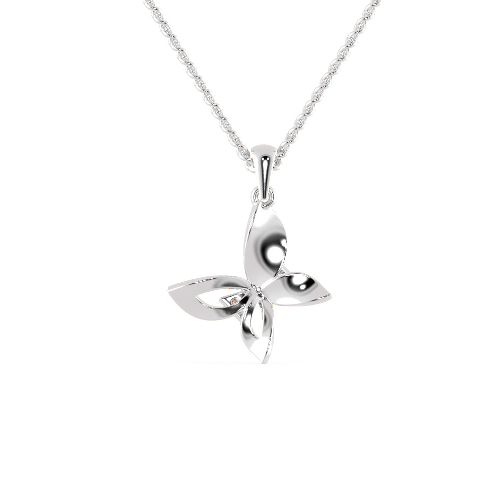 Platinum Butterfly Pendant with Diamonds for Women JL PT P 1240   Jewelove.US