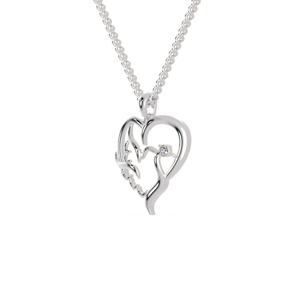 Platinum Diamonds Heart Pendant for Women JL PT P 1273   Jewelove.US