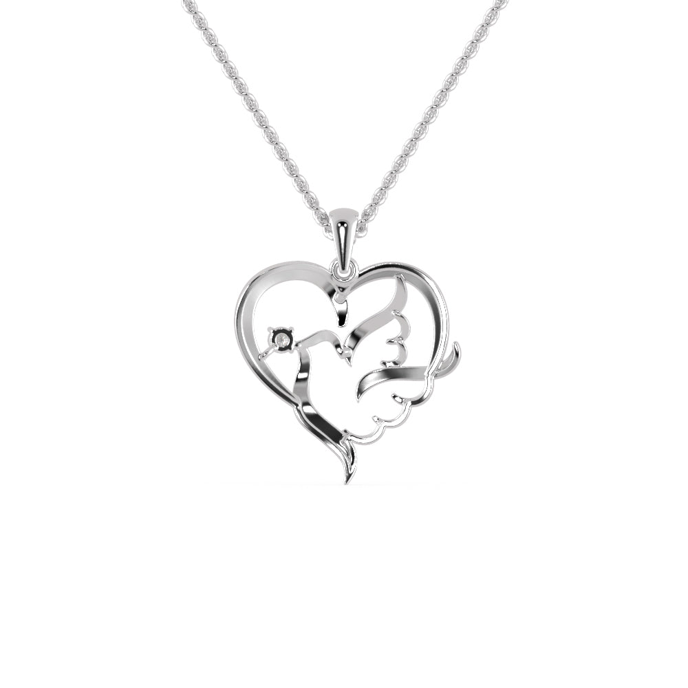 Platinum Diamonds Heart Pendant for Women JL PT P 1273   Jewelove.US