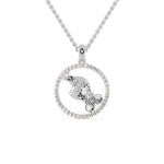 Load image into Gallery viewer, Circle in Fish Platinum Diamonds Pendant for Women JL PT P 1298  VVS-GH Jewelove.US
