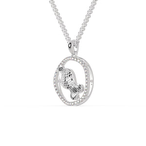 Circle in Fish Platinum Diamonds Pendant for Women JL PT P 1298   Jewelove.US