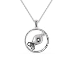 Load image into Gallery viewer, Circle in Fish Platinum Diamonds Pendant for Women JL PT P 1298   Jewelove.US
