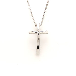 Single Diamond Platinum Cross Pendant JL PT P 308   Jewelove