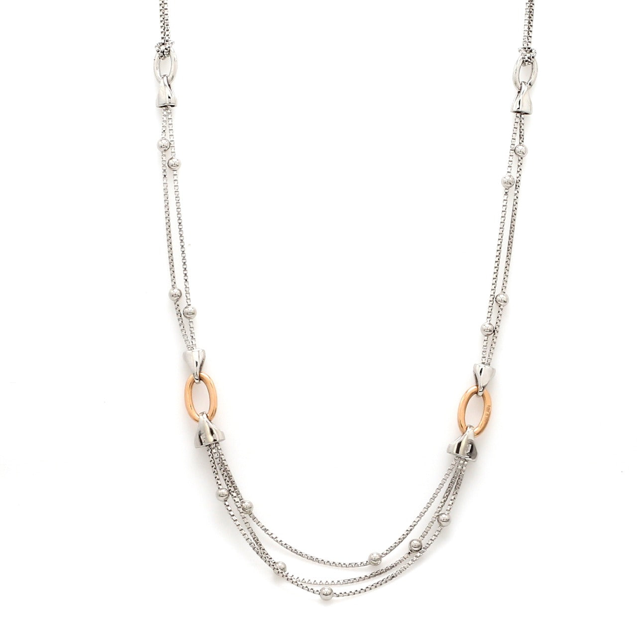 Platinum Rose Gold Chain JL PT CH 1091   Jewelove.US