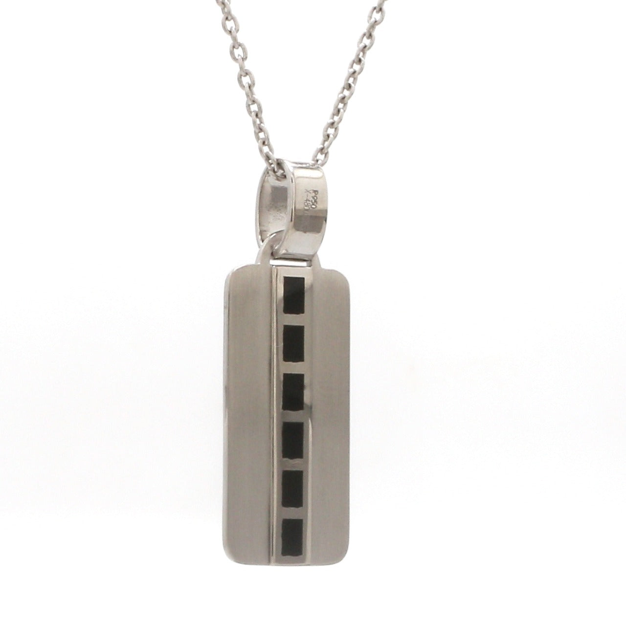 Men of Platinum | Black Enamel Pendant for Men JL PT P 247   Jewelove.US