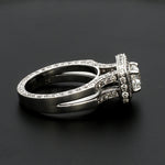 Load image into Gallery viewer, Cushion Cut Solitaire Platinum Ring with Halo Accents Diamond JL PT 1212   Jewelove.US
